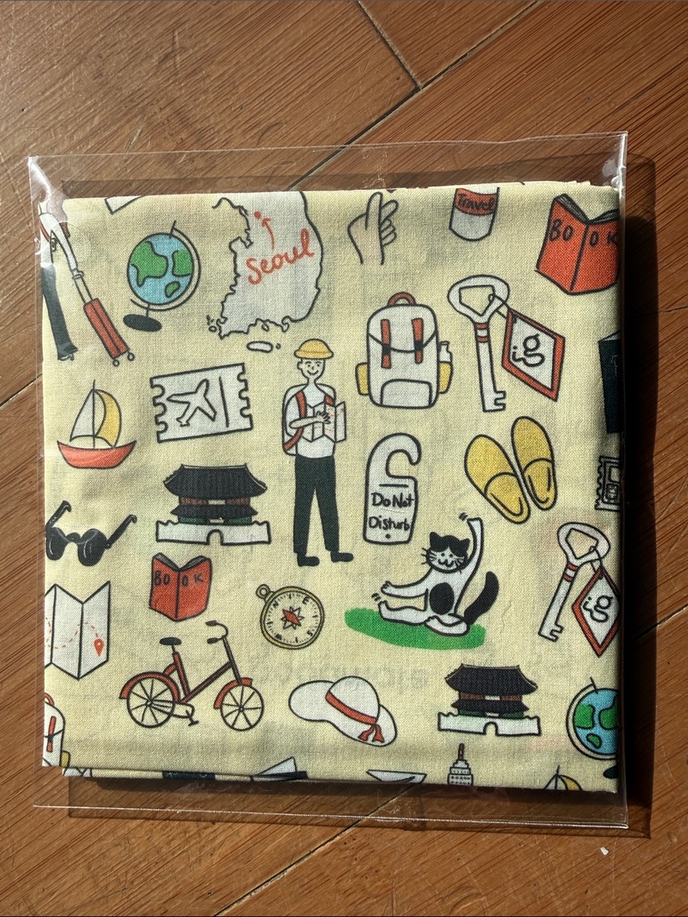 Kids Travel-Themed Cotton Travel Napkin from South Korea